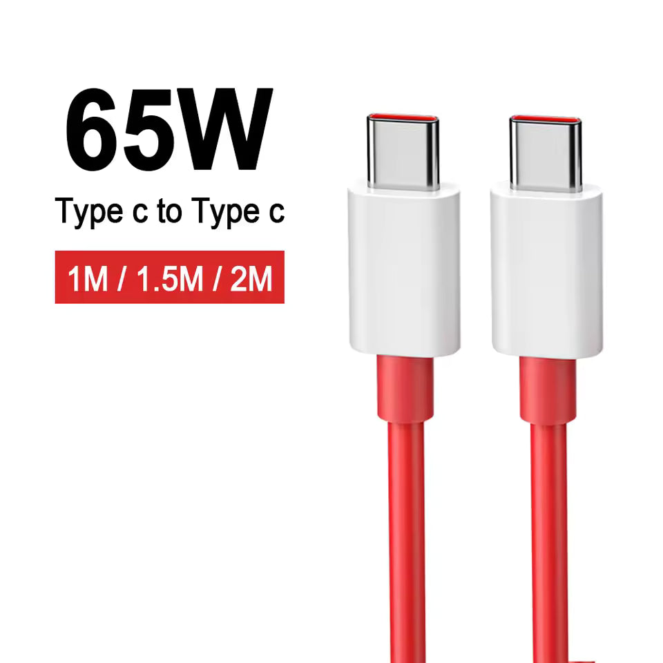 Type-C to Type-C 65W Fast Charging Cable (Phone & Laptop)