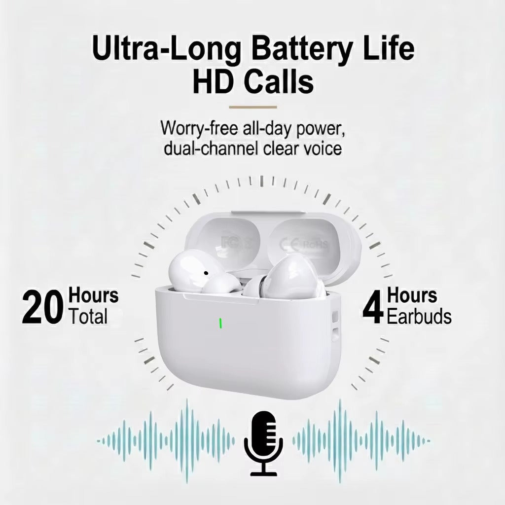 Écouteurs sans fil à suppression active du bruit avec son immersif, latence ultra-basse, chargement sans effort pour la course à pied en salle de sport